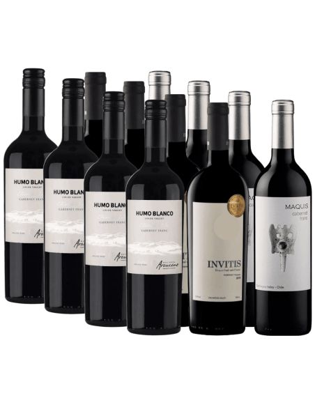 Pack Mix 12 Vinos Cabernet Franc, Humo Blanco, Invitis, Maquis