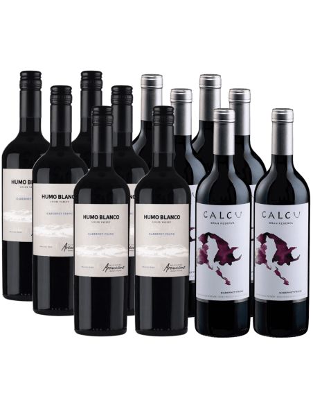 Mix 12 Vinos Cabernet Franc, Humo blanco, Calcu, Vinos Premium