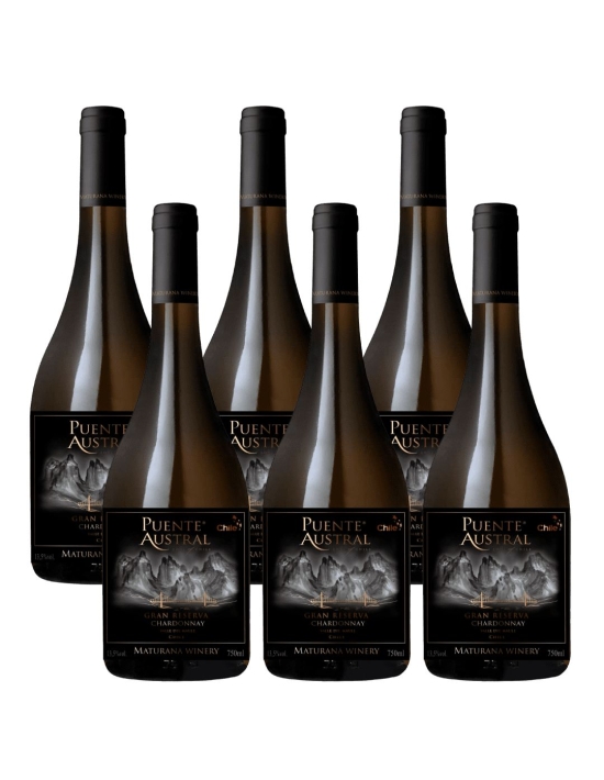 Pack 6 Chardonnay, Gran Reserva, Puente Austral, Maturana Winery