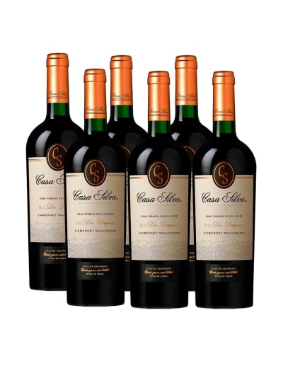 Pack 6 vinos,Cabernet Sauvignon, Gran Terroir, Casa Silva, Los Lingues