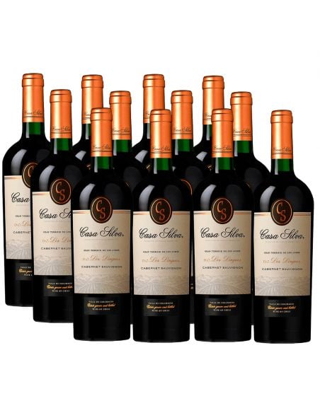 Pack 12 vinos,Cabernet Sauvignon, Gran Terroir, Casa Silva, Los Lingues