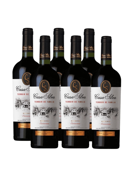 Pack 6 Vinos, Carmenere, Terroir de Familia Reserva, Casa Silva