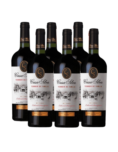Pack 6 vinos, Cabernet Sauvignon,Terroir de Familia Reserva, Casa Silva