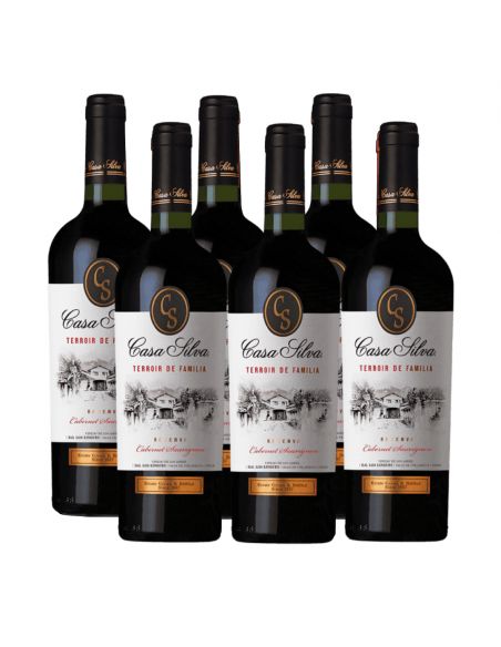 Pack 6 vinos, Cabernet Sauvignon,Terroir de Familia Reserva, Casa Silva