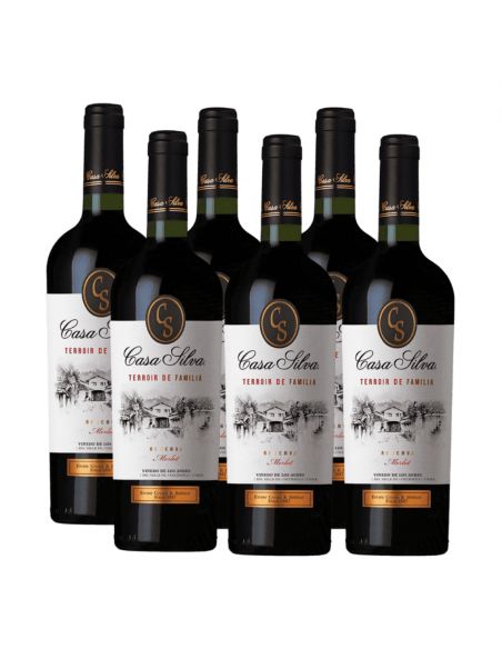 Pack 6 Vinos Merlot, Terroir de Familia Reserva, Casa Silva