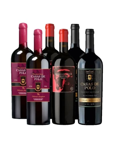 Pack 6 Mix Caballo Loco, Casas de Polo WMS y Gran Reserva