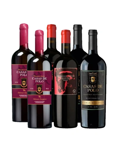 Pack 6 Mix Caballo Loco, Casas de Polo WMS y Gran Reserva