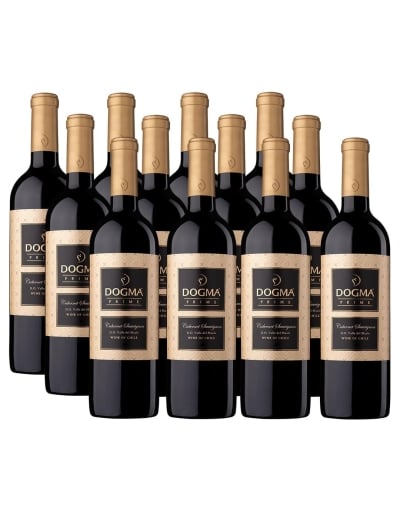Pack 12 vinos Cabernet Sauvignon, Prime, Dogma, Viña El Aromo, Valle del Maule