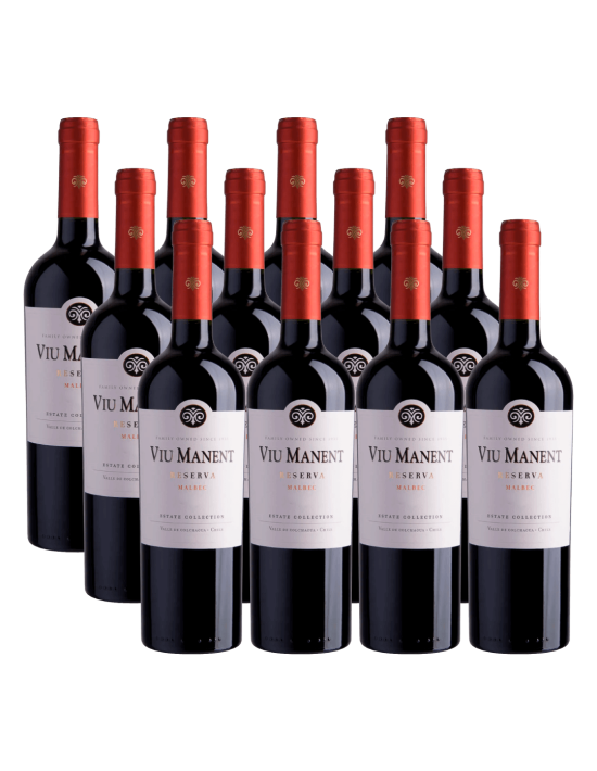 Pack 12 Malbec, reserva, viu manent