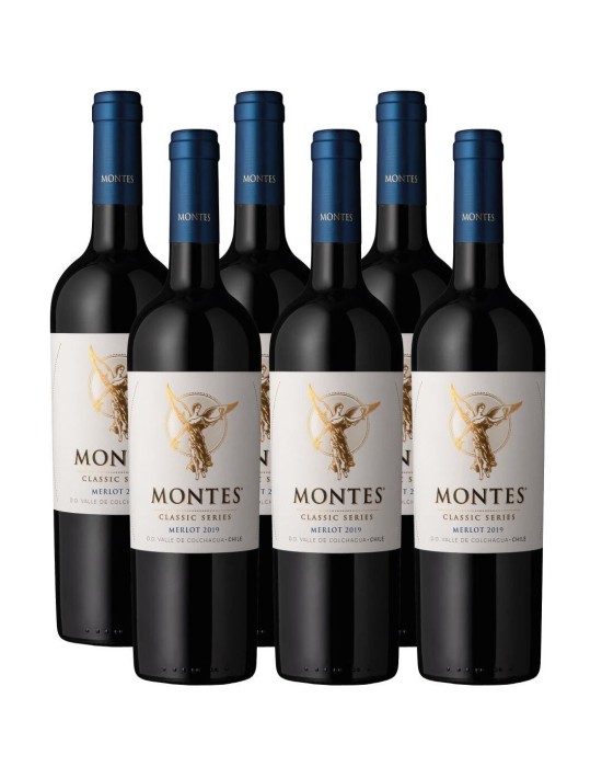 Pack 6 Merlot, Classic series, Reserva, Viña montes