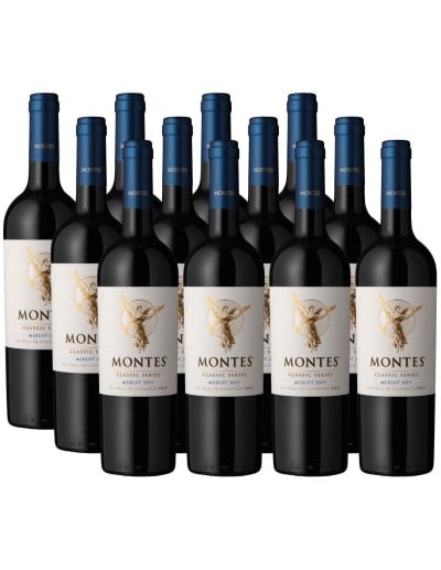 Pack 12 Merlot, Classic series, Reserva, Viña montes