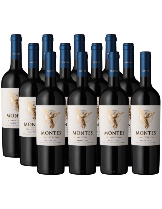 Pack 12 Merlot, Classic series, Reserva, Viña montes