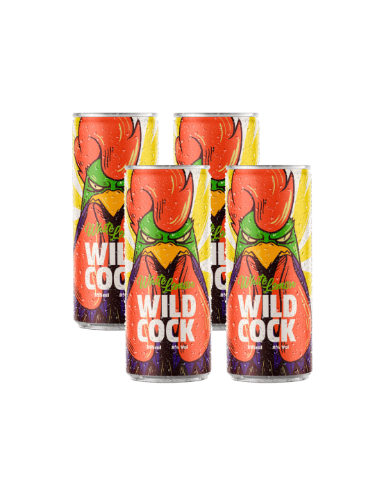 Pack 4 latas WildCock, WhiteLemon