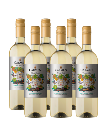 Pack 6 Sauvignon Blanc, Reserva, Frida Kahlo, Viña Carmen