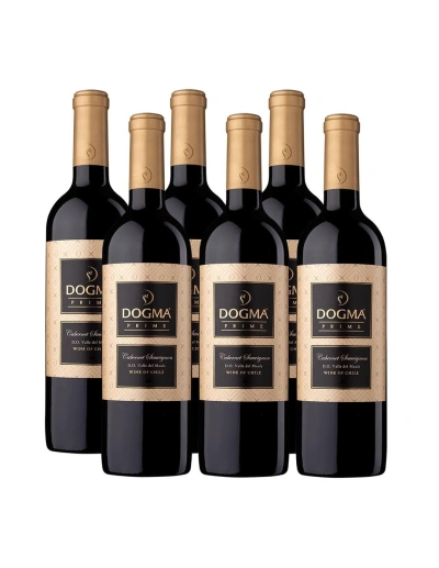Pack 6 vinos Cabernet Sauvignon, Prime, Dogma, Viña El Aromo, Valle del Maule