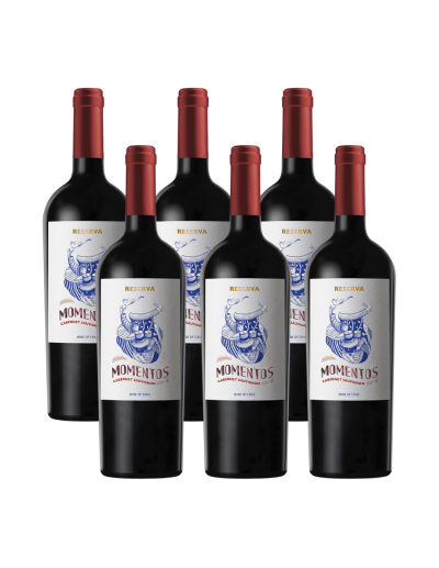 Pack 6 Cabernet Sauvignon, Reserva, Momentos, Chateau los Boldos