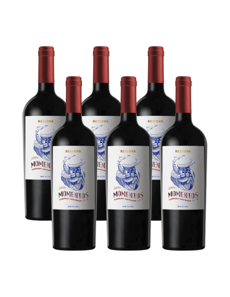 Pack 6 Cabernet Sauvignon, Reserva, Momentos, Chateau los Boldos