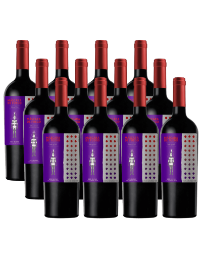 Pack 12 Red Blend, Máscara de Fuego Red Blend, Chateau los boldos