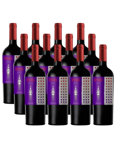 Pack 12 Red Blend, Máscara de Fuego Red Blend, Chateau los boldos