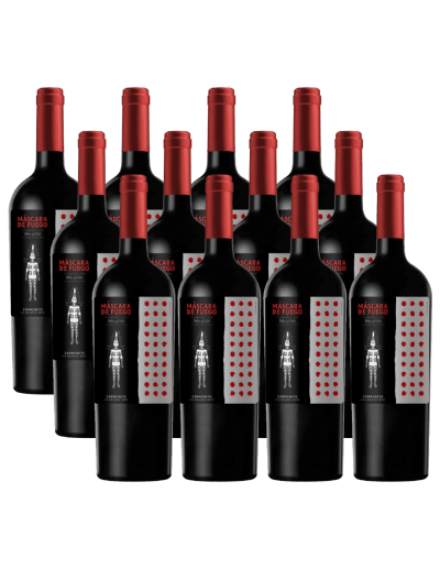 Pack 12 Carmenere, Máscara de Fuego, Chateau los boldos