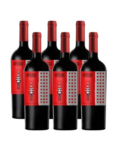 Pack 6 Cabernet Sauvignon, Máscara de Fuego, Chateau los boldos
