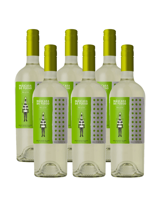 Pack 6 Sauvignon Blanc, Máscara de Fuego, Chateau los boldos