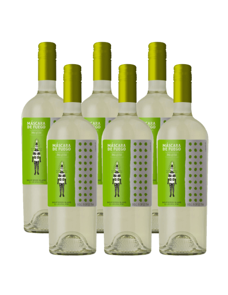 Pack 6 Sauvignon Blanc, Máscara de Fuego, Chateau los boldos