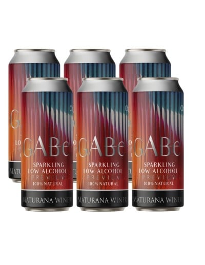 Pack 6 Latas Gabe, Low Alcohol, Premium, Sparkling, Maturana