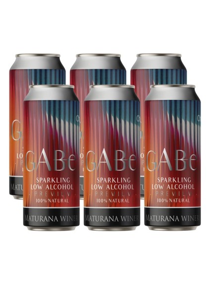 Pack 6 Latas Gabe, Low Alcohol, Premium, Sparkling, Maturana