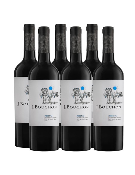 Pack 6 Carmenere / Syrah, reserva, J.Bouchon