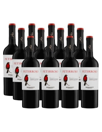 Pack 12 Cabernet Sauvignon, Petirrojo, reserva, Bisquertt