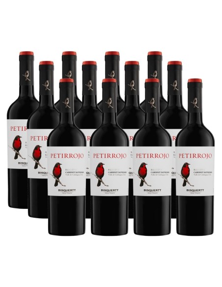 Pack 12 Cabernet Sauvignon, Petirrojo, reserva, Bisquertt