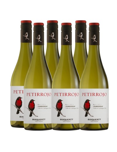 Pack 6 Chardonnay, Petirrojo, reserva, Bisquertt