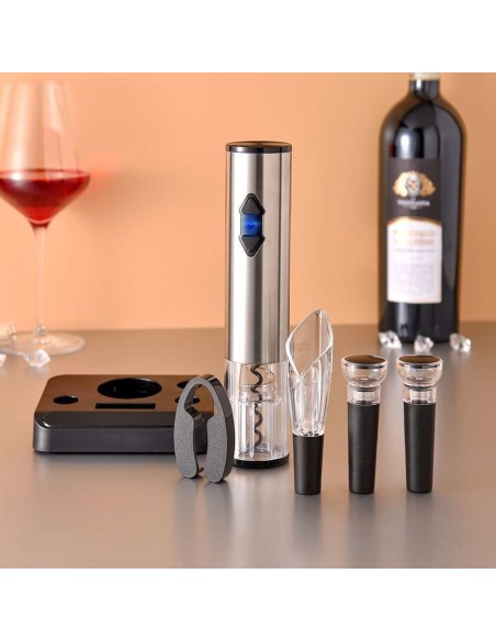 Descorchador de Vinos eléctrico con Accesorios