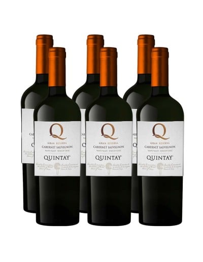 Pack 6 Cabernet Sauvignon, Gran Reserva, Q, Quintay en Oferta!