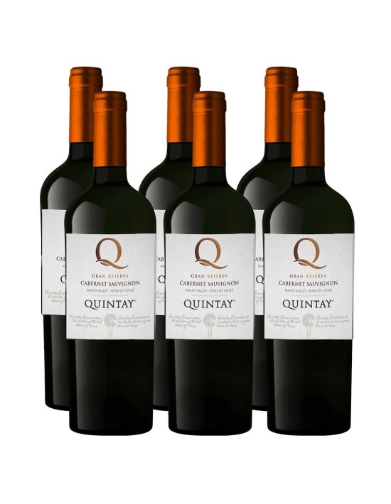 Pack 6 Cabernet Sauvignon, Gran Reserva, Q, Quintay en Oferta!