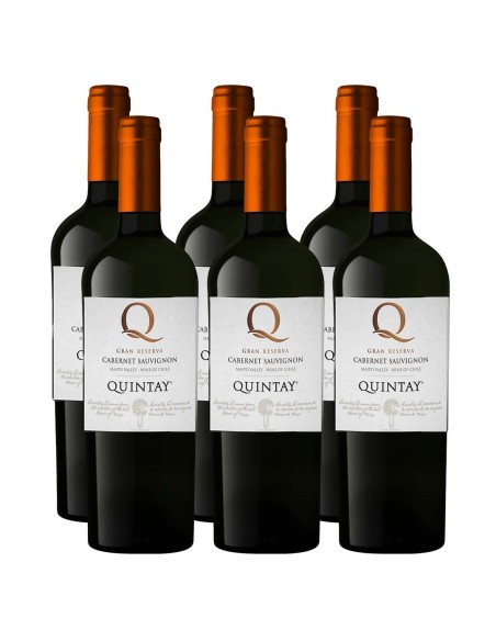 Pack 6 Cabernet Sauvignon, Gran Reserva, Q, Quintay en Oferta!