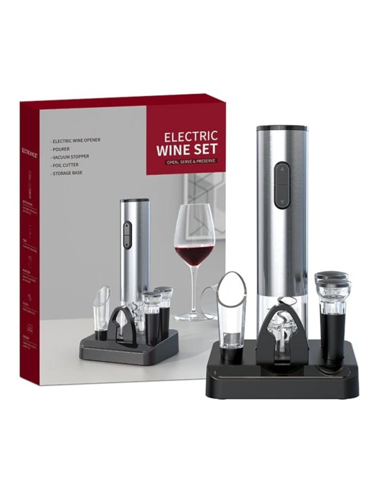 Descorchador de Vinos eléctrico con Accesorios