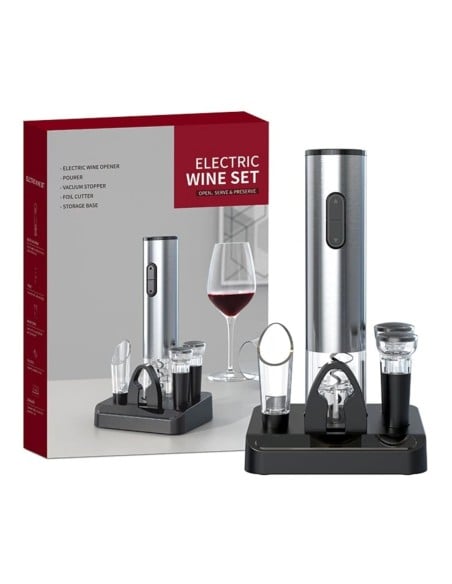 Descorchador de Vinos eléctrico con Accesorios