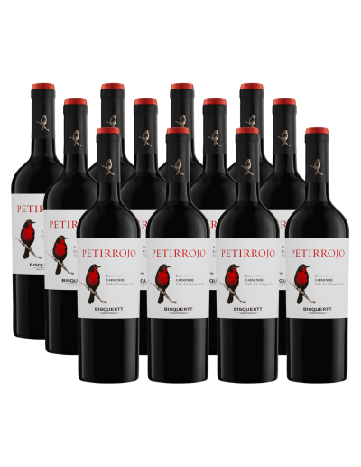 Pack 12 Carmenere, Petirrojo, reserva, Bisquertt