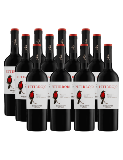 Pack 12 Merlot, Petirrojo, reserva, Bisquertt