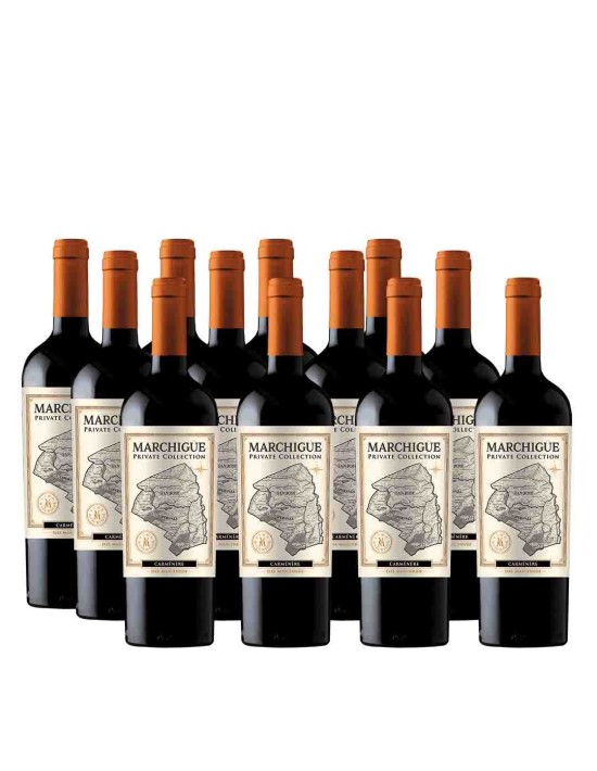 Pack 12 Carmenere, Icono, Marchigue Private Collection en oferta