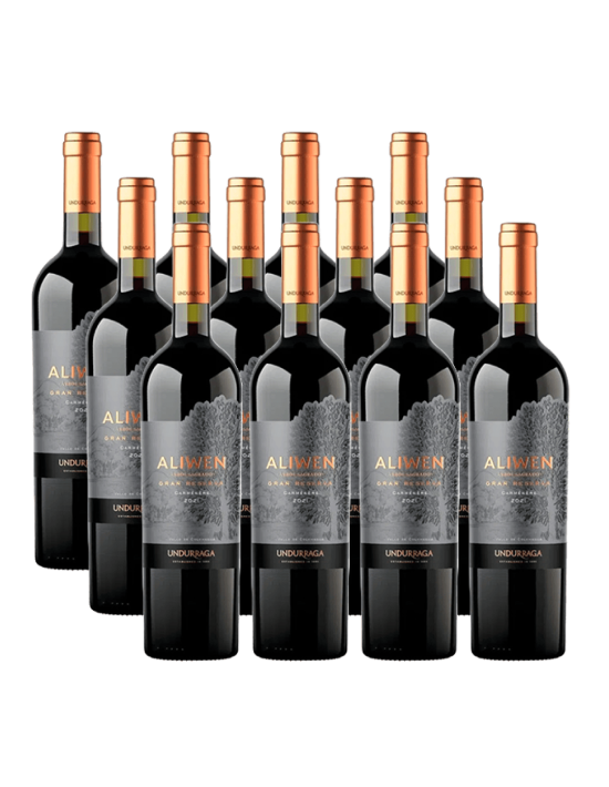 Pack 12 Carmenere, gran reserva, Aliwen, viña Undurraga en oferta!