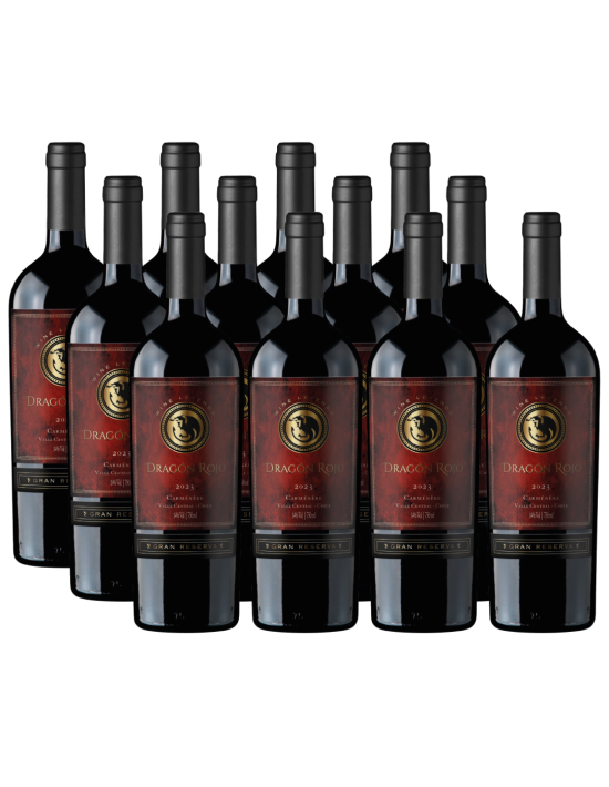 Vino de Exportación Premium Carmenere, Gran Reserva, Dragón Rojo en Oferta