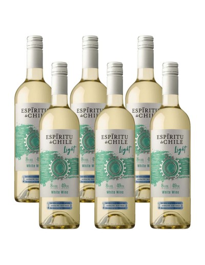 Pack 6 Sauvignon Blanc, Light, Espíritu de Chile, Aresti
