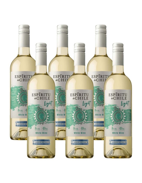 Pack 6 Sauvignon Blanc, Light, Espíritu de Chile, Aresti