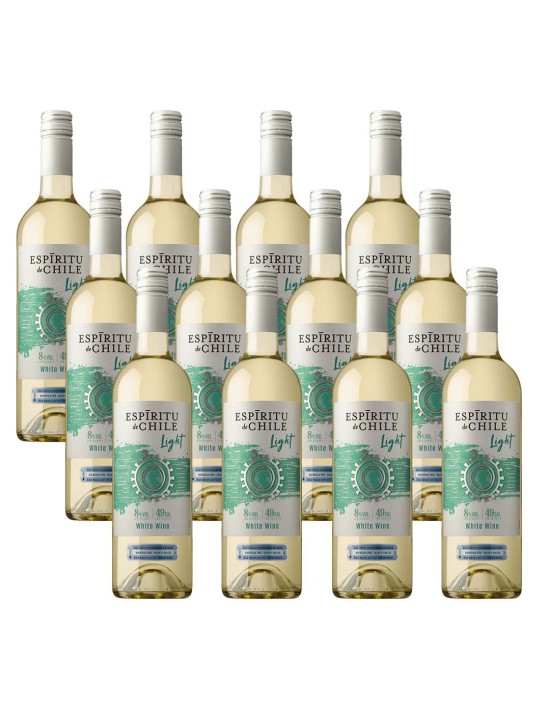 Pack 12 Sauvignon Blanc, Light, Espíritu de Chile, Aresti